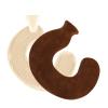 Jenngaoo U-Shaped Neck Hot Water Bottle, U Shaped Shoulder Neck Back Pain Relief Hot Water Bottle with Soft Removable Velvet Cover for Keeping Warm Winter Bedtime Office Home Use (Brown) view 1