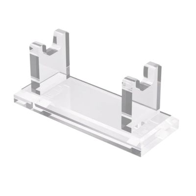 Double Edge Shaving Holder: Horizontal Tool Holder, Clear Acrylic Anti Slip Base Organizer | Compact Beard Shaving Rack, Grooming Storage
