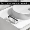 Double Edge Shaving Holder: Horizontal Tool Holder, Clear Acrylic Anti Slip Base Organizer | Compact Beard Shaving Rack, Grooming Storage view 4