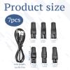 7 PCS USB Shaver Charger Cable Kit,5V Electric Shaver Chargers Cable Kit with 6 Charging Cable Heads and USB Charging Cable,Suitable for Hair Clippers,Beard Trimmers,Shavers,Beauty Devices view 2