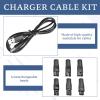 7 PCS USB Shaver Charger Cable Kit,5V Electric Shaver Chargers Cable Kit with 6 Charging Cable Heads and USB Charging Cable,Suitable for Hair Clippers,Beard Trimmers,Shavers,Beauty Devices view 3