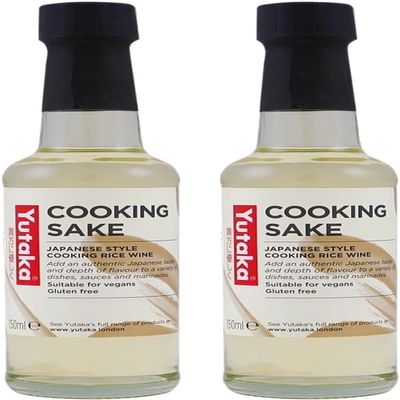 Yutaka Cooking Sake 150ml 13.5% (Pack of 2) | Premium Japanese Rice Wine | Ideal for Teriyaki, Marinades & Sauces | Vegan & Gluten-Free | Authentic Japanese Flavor