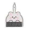 Dustpan And Brush Set Cartoon Mini Portable Cleaning Broom With Dust Pan For Desk Recessed Clip Design Compact Lightweight Multifunctional Home Office Kitchen PP Material 18 x 23cm (Rabbit) view 1