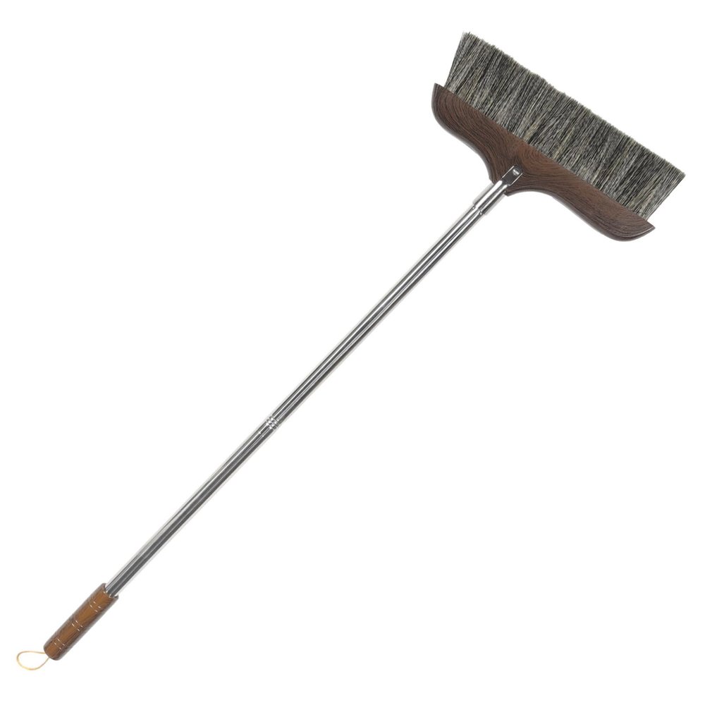 VALICLUD Soft Bristle Broom with 90cm Long Handle, Boar Bristle Floor Sweeping Brush for Indoor Dust Removal, Anti-static Hardwood and Tile Cleaning Tool for Home and Office Use