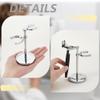 AHANDMAKER 1 Pack Razor Holder Safety Razor Stand With Brush Holder Shaving Brush Stand Holders for Bathroom Travel Fathers Day Christmas Gifts Men Barber Accessories, Platinum view 3