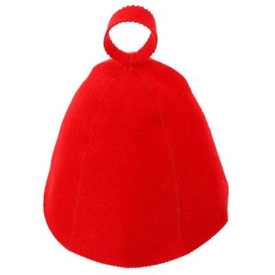 2pcs Hair Cap Spa Wool Felt Sauna Hat Bathroom Shower For Women Large Caps Red