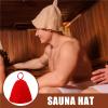 2pcs Wool Felt Sauna Hat Bath Breathable Bathroom Shower for Women Accessories Large Caps Embroidered Comfortable(Yellow) view 4