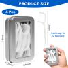 4 Pack Floss Container with Clear Window, Portable 3.6x2.5x0.72 Inch Floss Pick Holder Container, Organizer Holder Case for 32 Floss Picks for Home, Travel, Car, Office (Silver) view 2