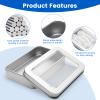 4 Pack Floss Container with Clear Window, Portable 3.6x2.5x0.72 Inch Floss Pick Holder Container, Organizer Holder Case for 32 Floss Picks for Home, Travel, Car, Office (Silver) view 3