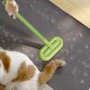 Qkbuza Pet Hair Brush ABS Self-Cleaning Brush Cat with Long Ergonomic Handle 45 x 19 cm Self-Cleaning Slicker Brush for Long and Short Hair, Dogs and Cats view 2