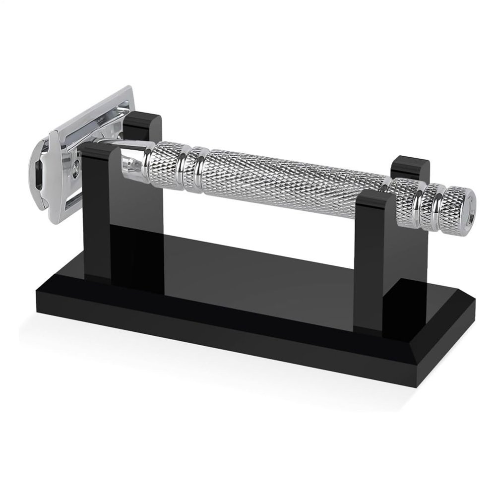 Razor Stand Space Saving Acrylic Rack, Thickened Vanity Organizer | Convenient Way to Store Grooming Tools and Maintain Clean Countertops, Ideal for Fathers Husbands and Professional Barbers