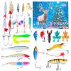 Fishing Countdown 2025, 24 Days Countdown to Christmas with Fishing Lure Set, Gift Idea for Christmas for Men, Boys, Dads, Partner view 1