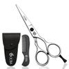 OCBA Beard Scissor Professional Moustache Scissors Ear and Nose Hair Trimming Scissors Stainless Steel, Safety Use for Eyebrows (Classic Silver) view 1