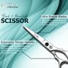 OCBA Beard Scissor Professional Moustache Scissors Ear and Nose Hair Trimming Scissors Stainless Steel, Safety Use for Eyebrows (Classic Silver) view 2