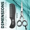 OCBA Beard Scissor Professional Moustache Scissors Ear and Nose Hair Trimming Scissors Stainless Steel, Safety Use for Eyebrows (Classic Silver) view 4