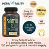 Pumpkin Seed Oil Capsules 3000mg Daily Cold Pressed Pumpkin Seeds Vegan Softgels for Prostate & Bladder Support Omega 6 & 9-120 Capsules view 4