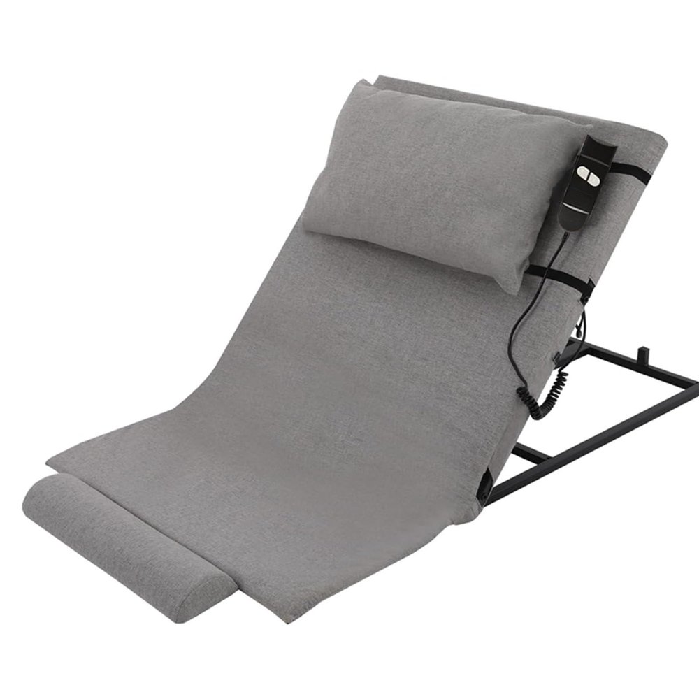 Electric Bed Backrest Pillow Lifter, Adjustable Lift for Elderly Disabled Injured, Neck Head Waist Support, No Armrests