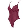 Women's Baby Dolls, Chemises & Negligees Ladies Lace Cut Out Bodysuit Tops Low Cut Jumpsuit Lingerie Leotards Sexy Naughty Lingerie Outfits Underwear Nighties UK Wine view 4