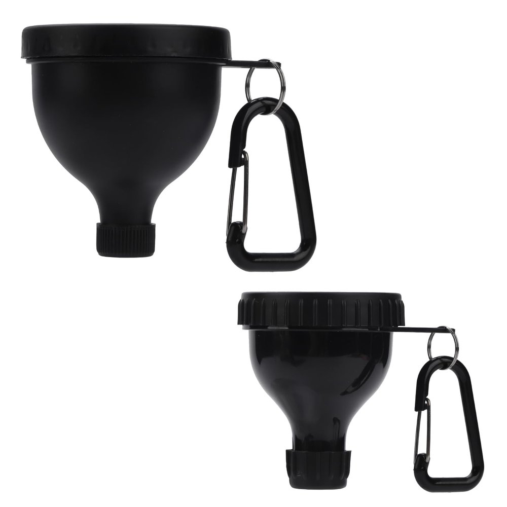 2 Pcs Protein Powder Container, Portable Protein Powder Travel Container, Protein Powder Funnel, Water Bottle Funnels for Powder Mixes, Pre Workout/Gym Supplement Funnel Keychain (50ml+100ml)