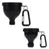 2 Pcs Protein Powder Container, Portable Protein Powder Travel Container, Protein Powder Funnel, Water Bottle Funnels for Powder Mixes, Pre Workout/Gym Supplement Funnel Keychain (50ml+100ml) view 1