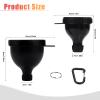 2 Pcs Protein Powder Container, Portable Protein Powder Travel Container, Protein Powder Funnel, Water Bottle Funnels for Powder Mixes, Pre Workout/Gym Supplement Funnel Keychain (50ml+100ml) view 2