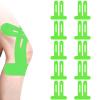10 PCS Knee Tapes for Knee Pain,Elastic Waterproof Pre Cut Sports Tapes for Muscle Discomfort Relief (Green) view 1
