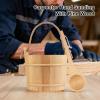 bayisam Wooden Sauna Bucket and Ladle Set, Natural Pine, Traditional Design (Sauna Bucket Pine 5L) view 4