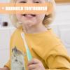 DINHEAROM Cute Panda Children's Toothbrush with Soft Bristles, Non-Slip Handle, Safe for Kids Teeth, Manual Oral Cleaning Brush for Babies and Kids, Green view 4