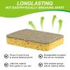 8 Pcs Eco Sponge, Wood Pulp Sponge, Eco-Scourers Sponge, Biodegradable Washing Up Scrubber Sponges, Eco-Friendly Reusable Washing Up NaturalSponge for Dishes with Heavy Duty Scouring Pad view 3