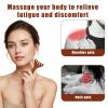 2 Pcs Wooden Scalp Massager Comb Acupressure Tool 5-Claw Meridian Therapy Manual Scalp Massager Natural Sandalwood Guas Sha Tools Ergonomic Handheld Massage Stick for Head Neck Face Nose Jaw view 4
