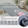 Odot Massage Bed Sheet with Face Hole, Beauty Bed Cover Thick Couch Cover Salon SPA Sheets Washable Reusable Elastic Cord Edge All-Round Wrap Fitted Sheet, Solid Colors (Blue,70x185cm) view 3