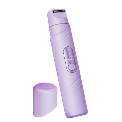 Electric Shaver for Women, 2 in 1 Electric Shaver Rechargeable Double Head LCD Screen Waterproof Safe for Body Face Lips