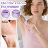 Electric Shaver for Women, 2 in 1 Electric Shaver Rechargeable Double Head LCD Screen Waterproof Safe for Body Face Lips view 2