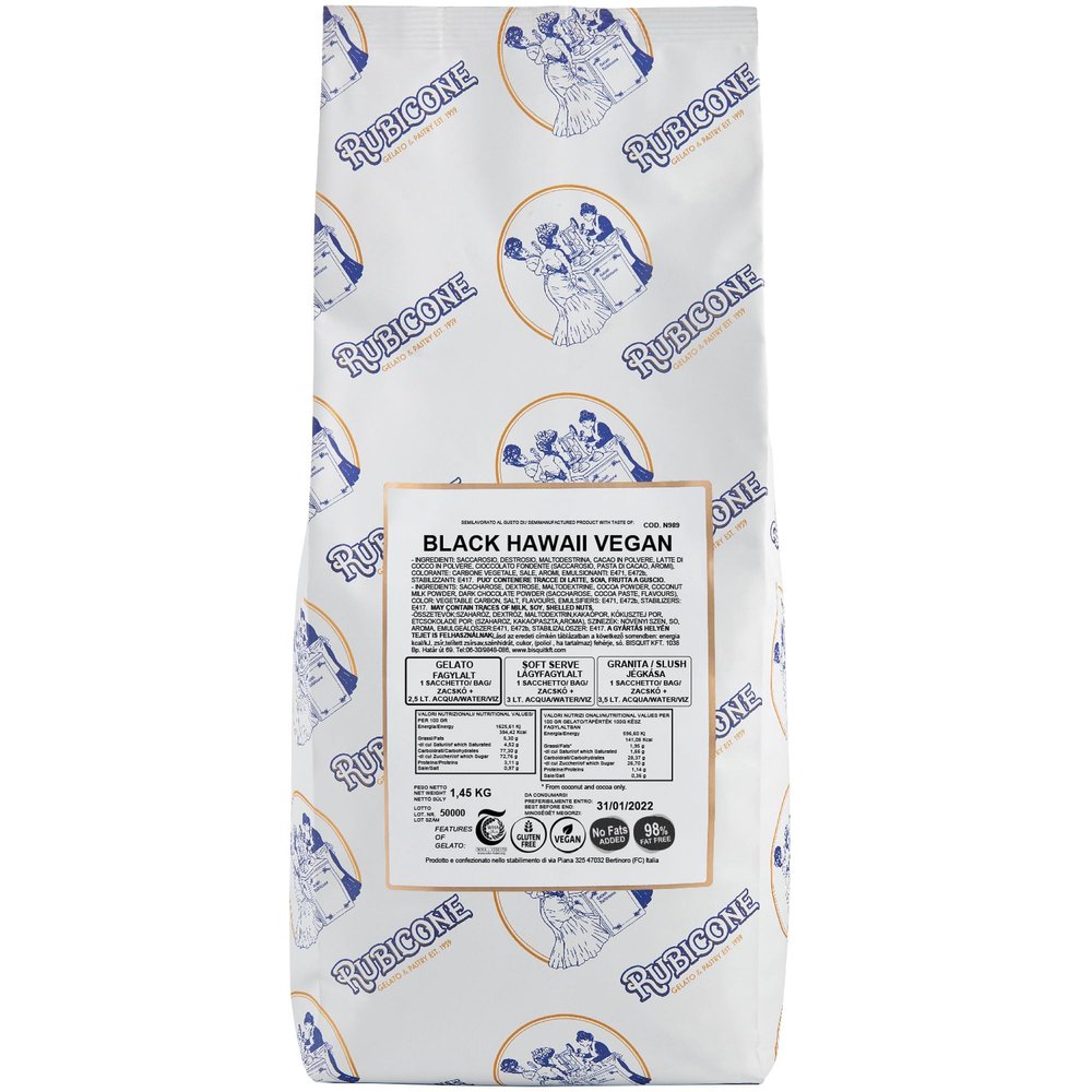 Rubicone Ready Line Black Hawaii Vegan Ice Cream Base Mix 1.45Kg
