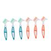 Anneome 6pcs Double-Sided Denture Cleaning Brush Denture Brush Portable False Teeth Care Slip Handle for Elderly Oral Use Scrubber view 1