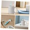 Anneome 6pcs Double-Sided Denture Cleaning Brush Denture Brush Portable False Teeth Care Slip Handle for Elderly Oral Use Scrubber view 3