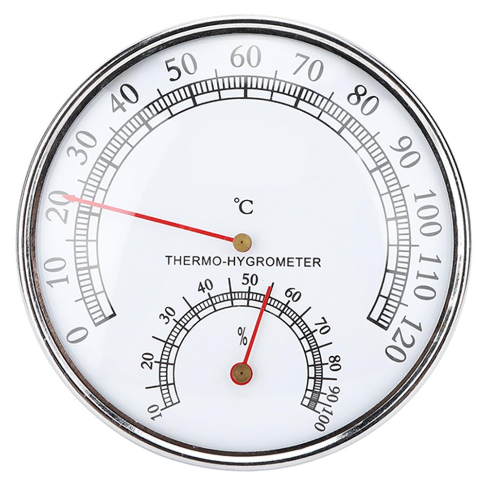 Aoresac Sauna Thermometer Hygrometer,Sturdy Metal & Premium Plastic Easy-Read Dial, Long Service Life, Suitable for Sauna, Hotel, Family, Wide Application, Sauna Accessories, for Indoor