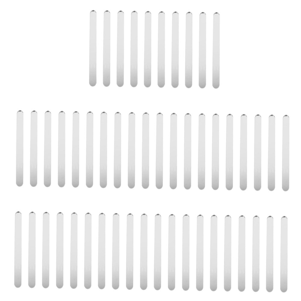 LIGIGWASH 50pcs White Acrylic Ice Cream Sticks DIY Ice Pop Sticks for Children Cake Pop Baking Reusable