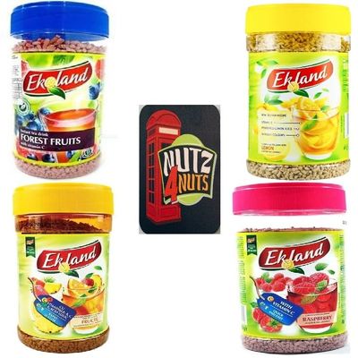 Nutz4nuts Coaster with 4 Diffrent Flavour Ekoland Instant Tea Drinks (350g each)