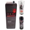 New Walkie Talkie Gift Tin Including A Bottle of Pomegranate, Lime Soft Drink and A Branded Glass and A Collector's Walkie Talkie Tin With Money Box Slot and Antenna Detailing. view 1