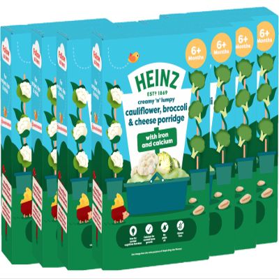 HEINZ Baby Food Cauliflower, Broccoli and Cheese Porridge 7x125g