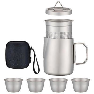 Adult Tea Set Portable 50ml 4 Cup Teapot Infuser Tea Set