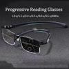 DPKSML Auto Focus Glasses, Glasses Self Adjusting, Half Frame Anti Blue Light Auto Focus Reading Glasses for Men Women (3pcs Gold,+2.0) view 2