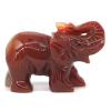 2.5" Carnelian Elephant Statue - Hand-Carved Red Agate Figurine | Natural Gemstone Decor | Home & Office Display Piece view 1