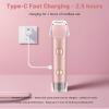 3-in-1 Lady Shaver & Bikini Trimmer for Women | Dual Head Electric Razor | USB-C Rechargeable Facial & Body Hair Remover for Lips, Underarms, Intimate Areas | IPX7 Waterproof Women's Shaver view 3