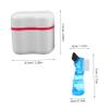 TOGEVAL Denture Brush with 2pcs and Elegant European Style Design Artificial Teeth Storage Box Set Pp+Nylon Material, Versatile and Efficient Storage for Home and Travel Use view 2