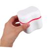 TOGEVAL Denture Brush with 2pcs and Elegant European Style Design Artificial Teeth Storage Box Set Pp+Nylon Material, Versatile and Efficient Storage for Home and Travel Use view 4