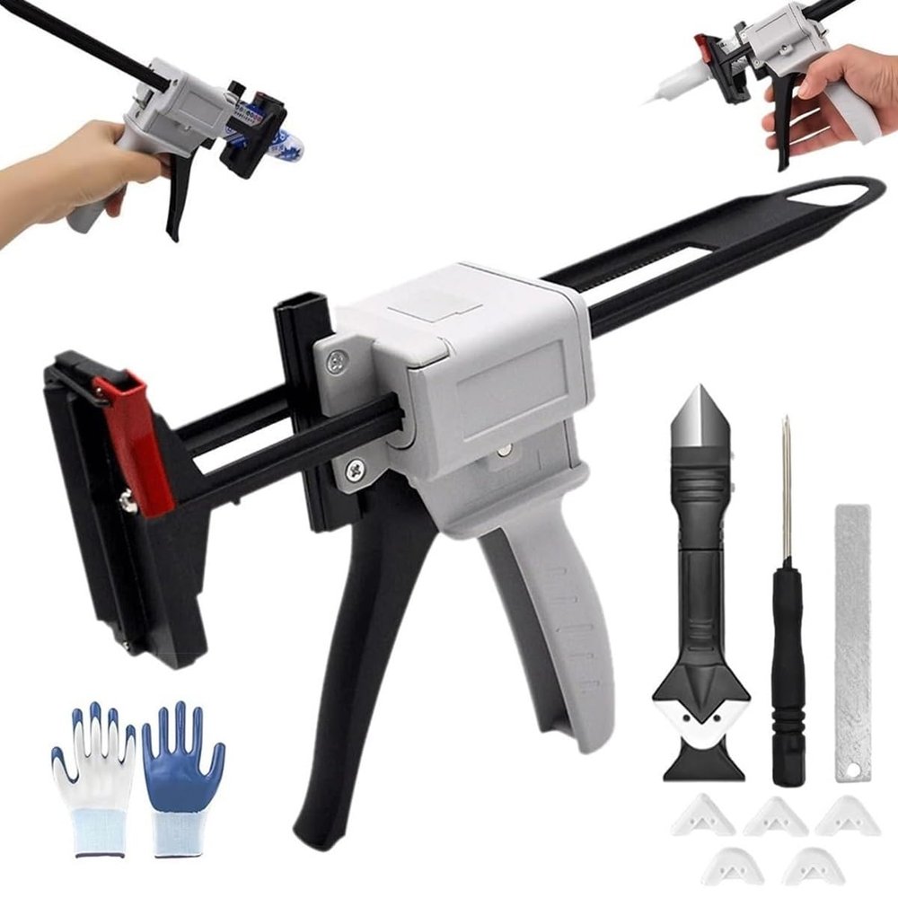 2025 New Toothpaste Tube Gun, 704 Silicone Manual Glues Guns, Easy Squeeze Tube Dispenser Guns, Dispenser Extrusion Tool for Cream Adhesive Sealant and Repair Tool Applications(1PC)