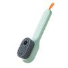Shoe Cleaning Brush Liquid Dispensing Multipurpose Cleaning Brush with Soft Bristles for Shoes Clothing Bags Hanging Design PP Nylon 40g (Green) view 1