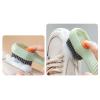 Shoe Cleaning Brush Liquid Dispensing Multipurpose Cleaning Brush with Soft Bristles for Shoes Clothing Bags Hanging Design PP Nylon 40g (Green) view 3